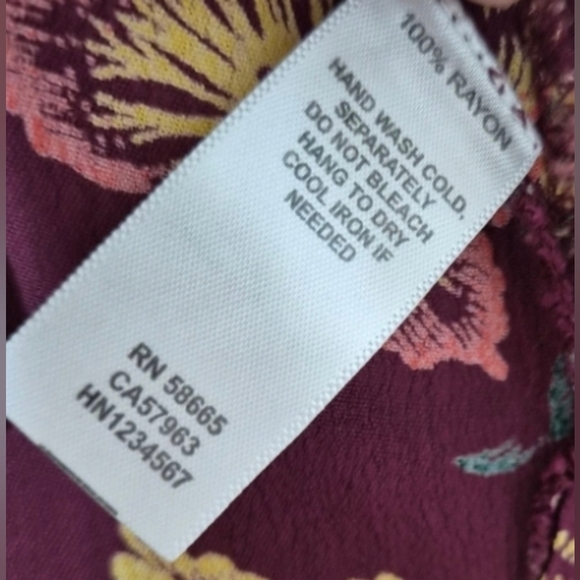 Sun & Shadow Floral Open Kimono Style Cardigan Crochet Trim Size M/L - Picture 3 of 5